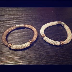 Silver AND white magnetic bracelets!